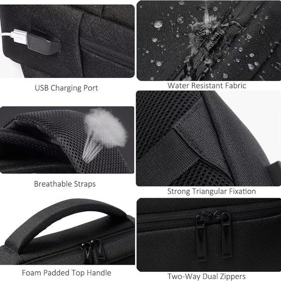 Luxury mens waterproof business Computer usb school backpack bags(1 BackPack Bag - Picture 4 of 13
